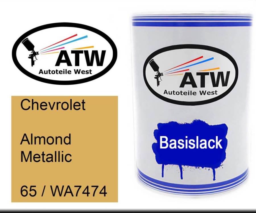 Chevrolet, Almond Metallic, 65 / WA7474: 500ml Lackdose, von ATW Autoteile West.